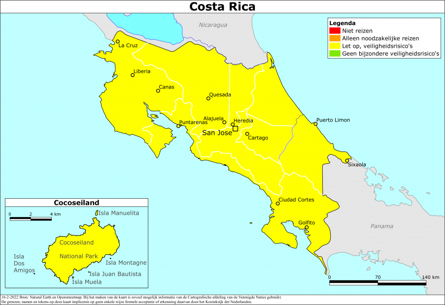 Reisadvies Costa Rica | Ministerie van Buitenlandse Zaken