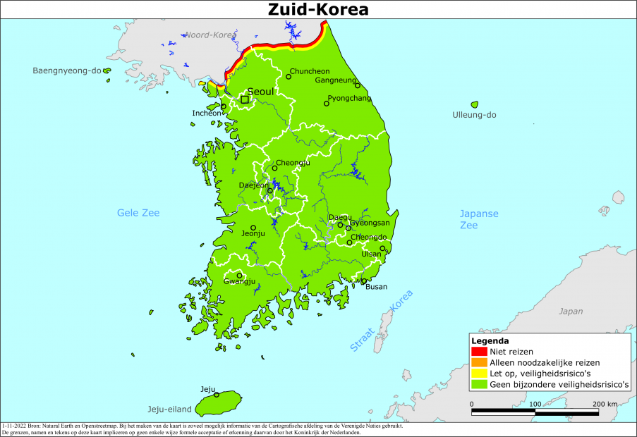 Reisadvies Zuid-Korea | Ministerie van Buitenlandse Zaken