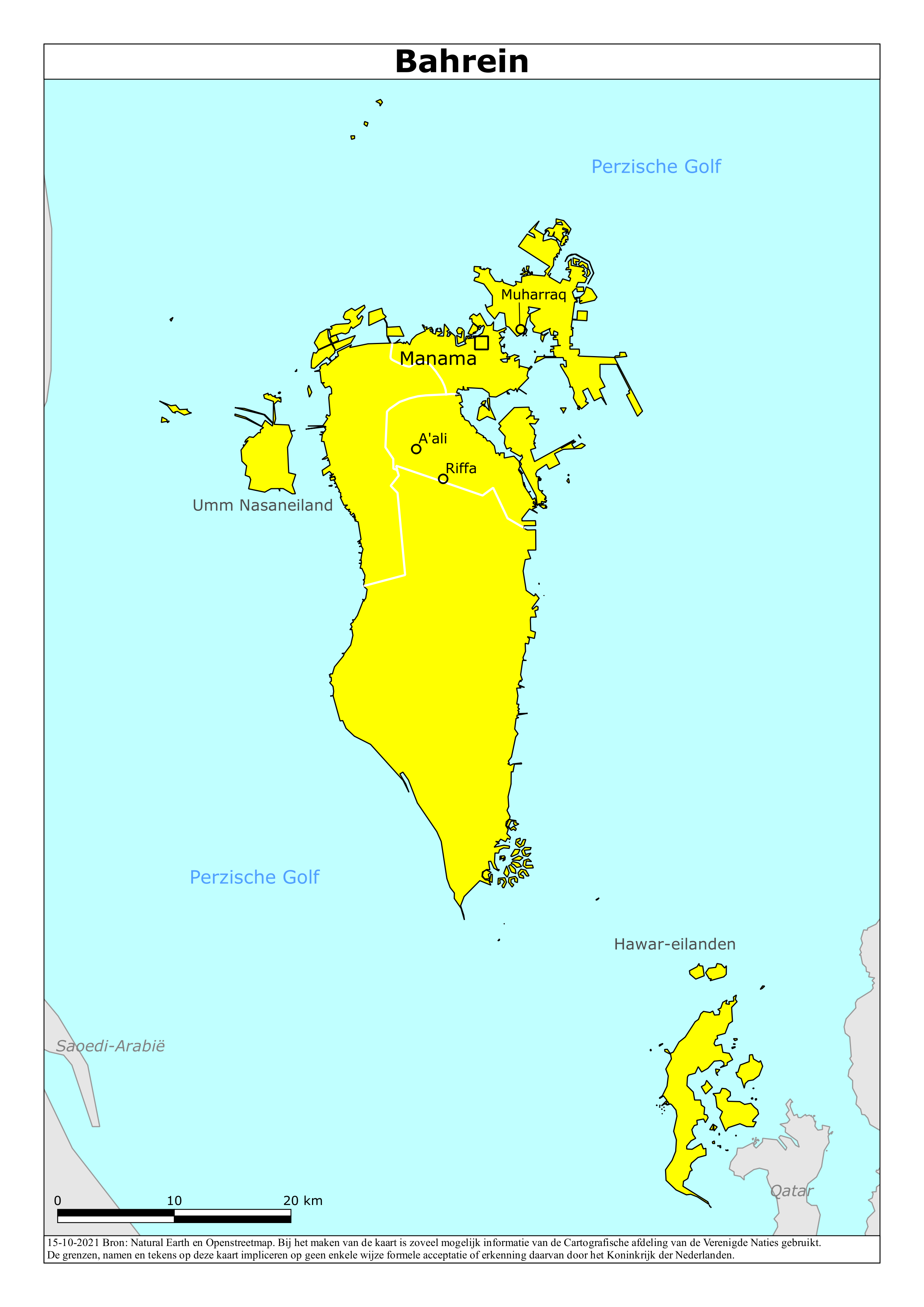 Reisadvies kaart van Bahrein op 26 jan. 2026