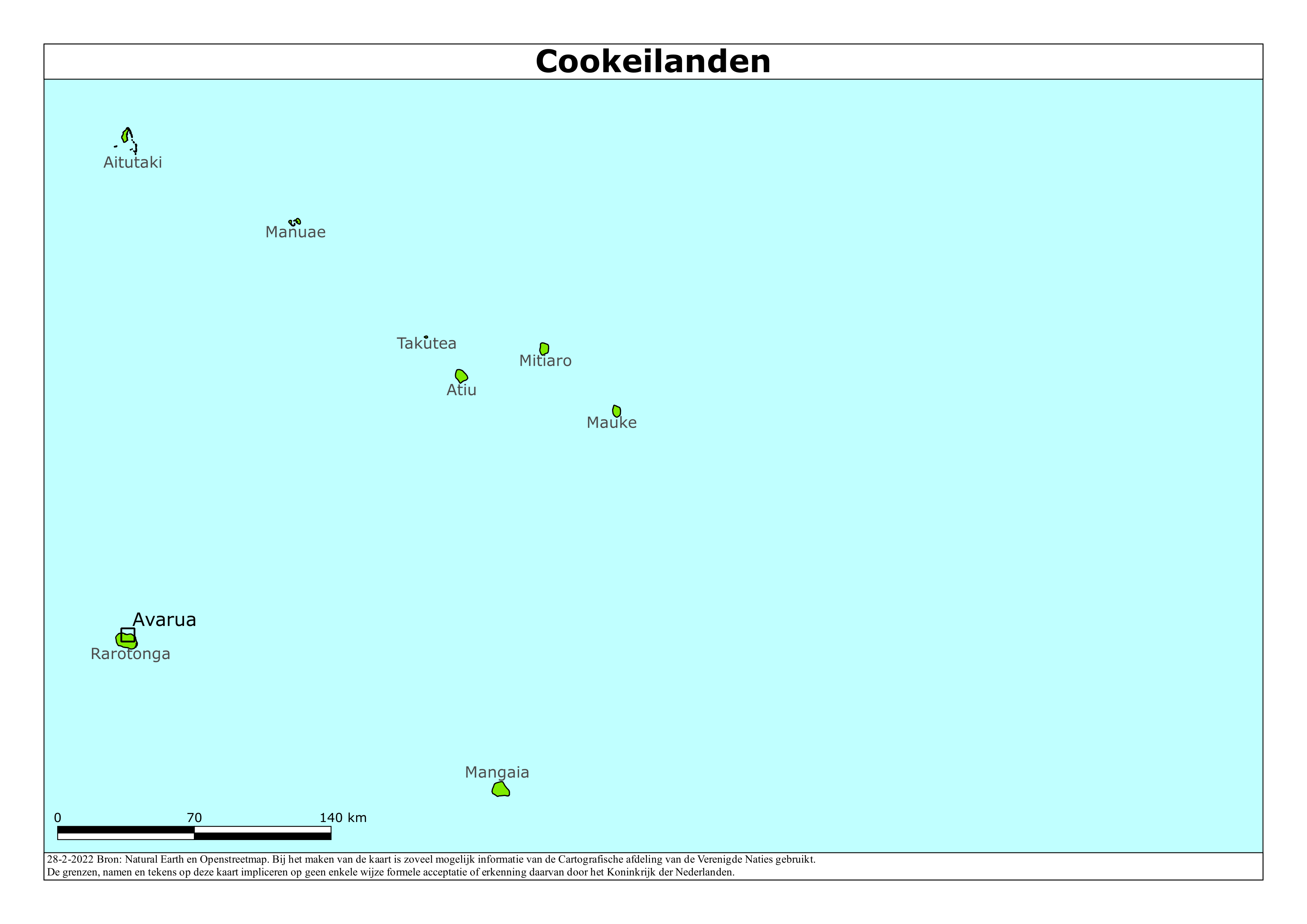 Reisadvies kaart van Cookeilanden op 19 jan. 2026