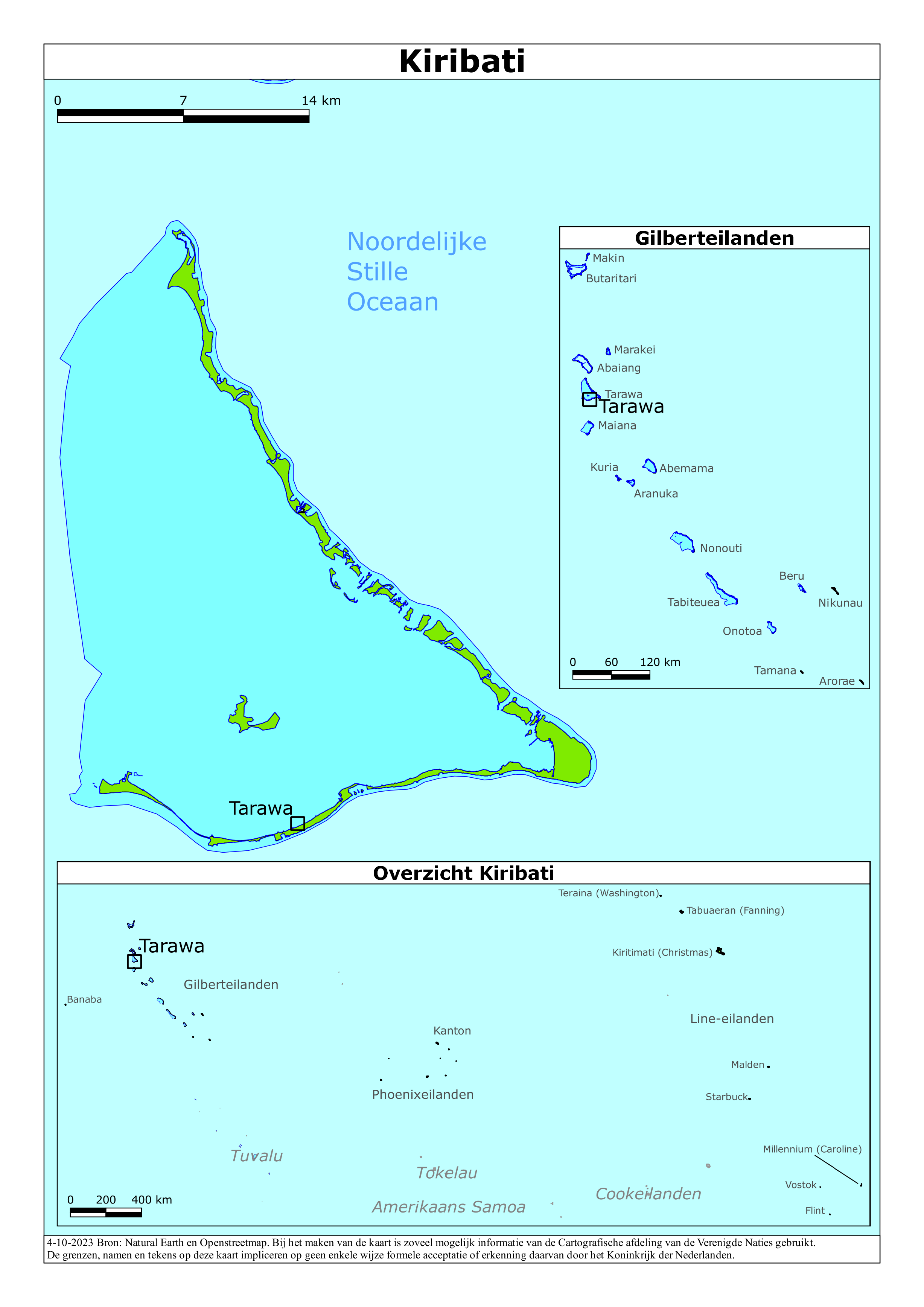 Reisadvies kaart van Kiribati op 19 jan. 2026