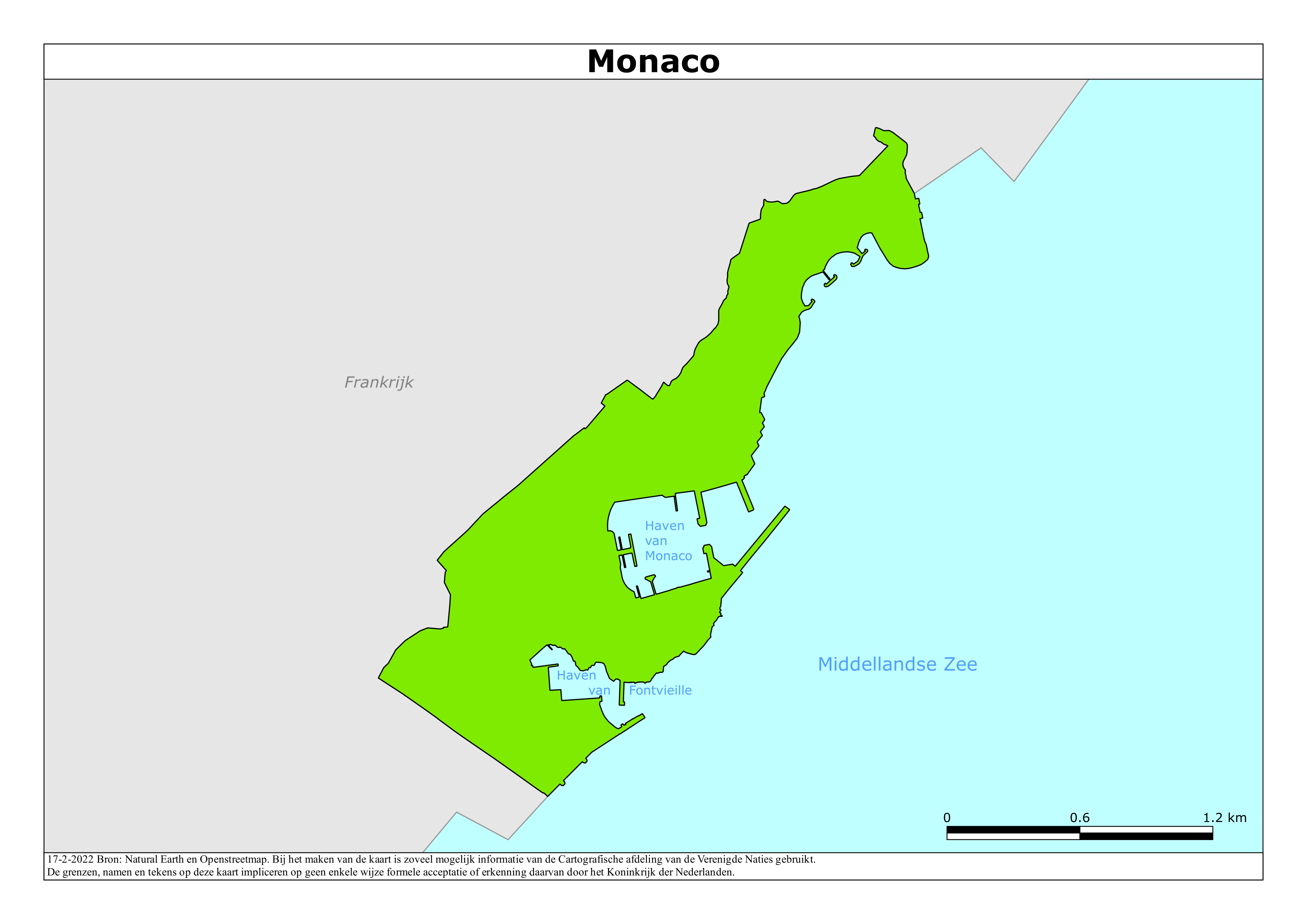 Reisadvies kaart van Monaco op 19 jan. 2026