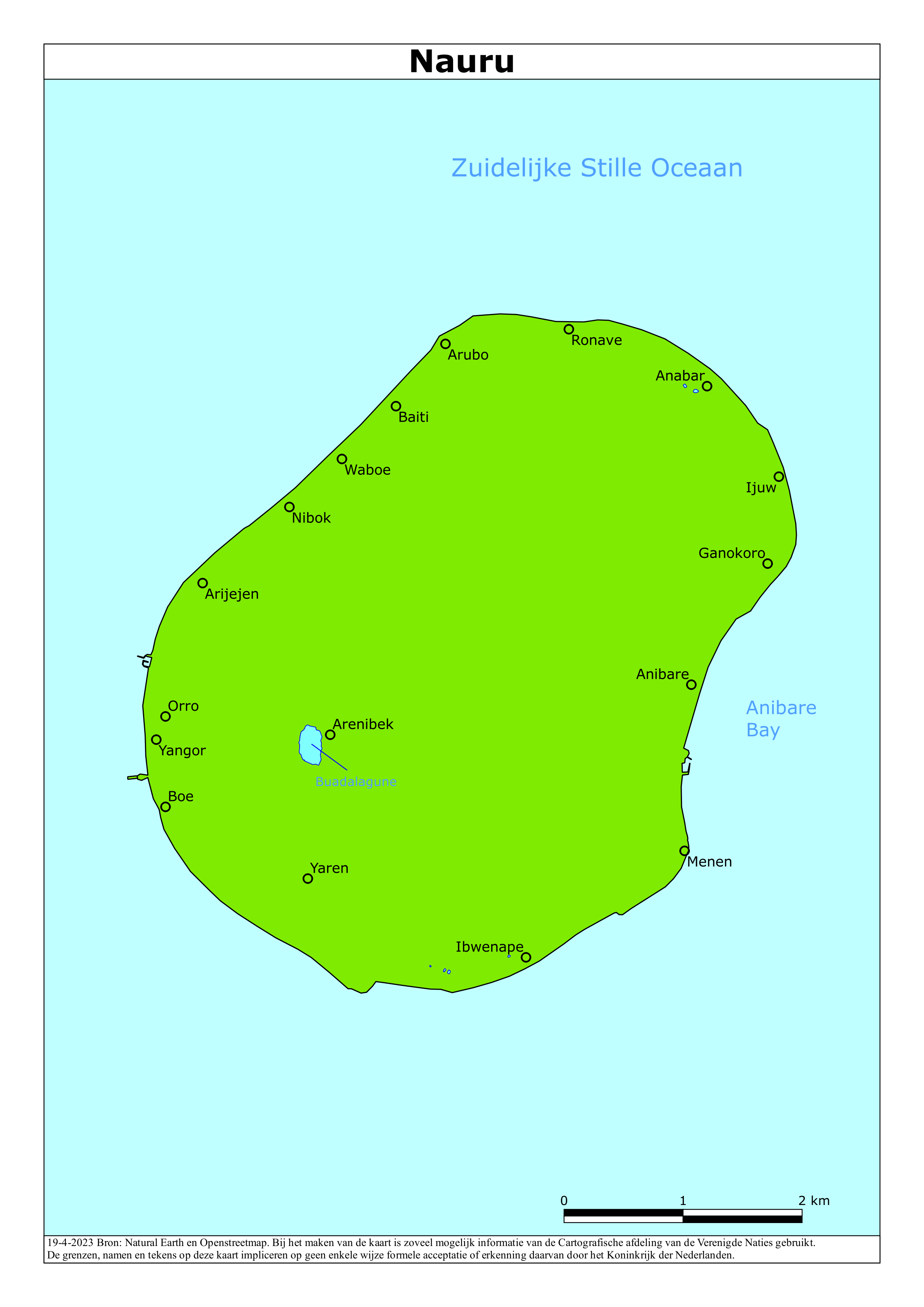 Reisadvies kaart van Nauru op 19 jan. 2026