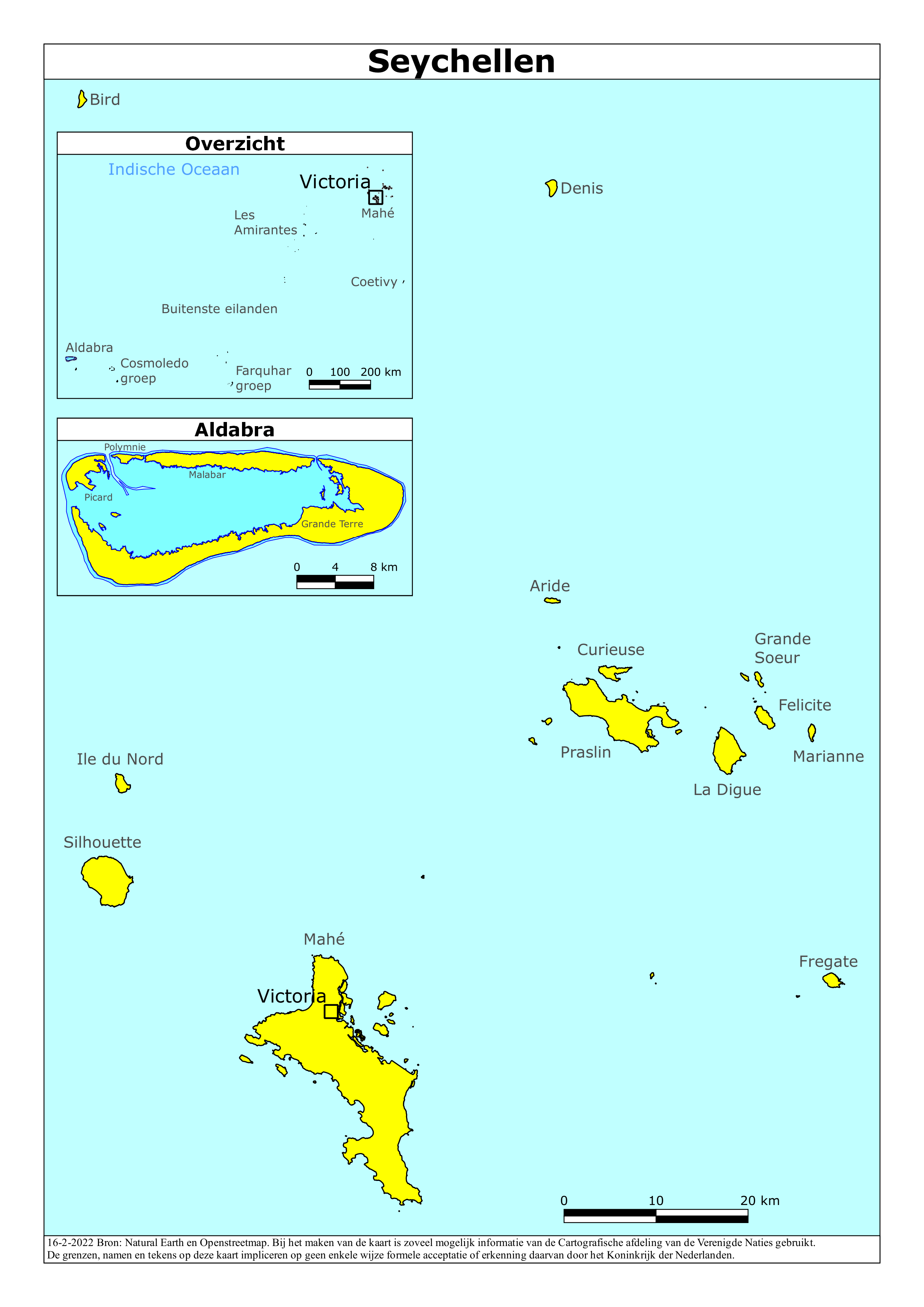 Reisadvies kaart van Seychellen op 19 jan. 2026
