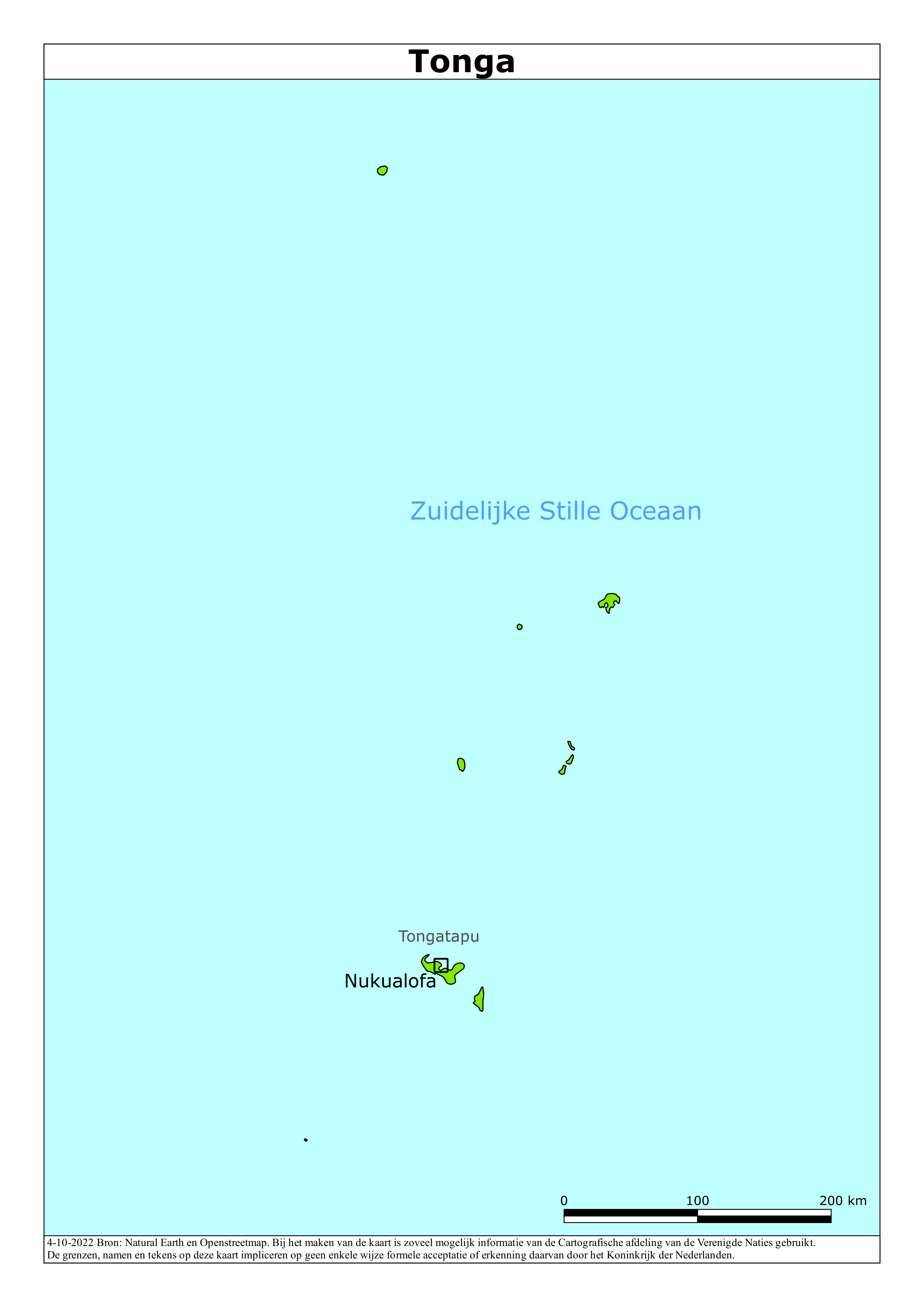 Reisadvies kaart van Tonga op 19 jan. 2026